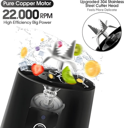 Portable USB Rechargeable Mini Juicer Blender,Electric Juicer Bottle For Smoothies and Juices, Mixer Juicer that Crushes Ice,